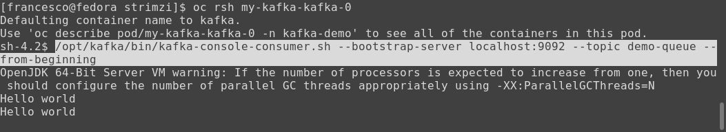 Apache Kafka on OpenShift tutorial Openshift