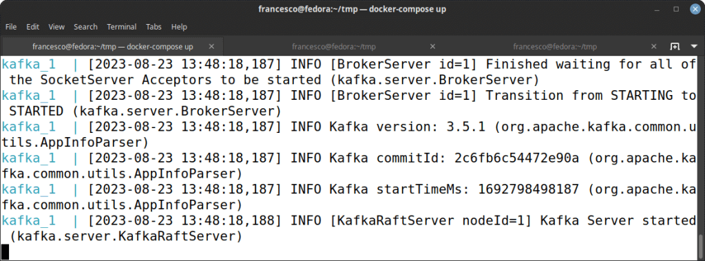 kafka raft server with docker